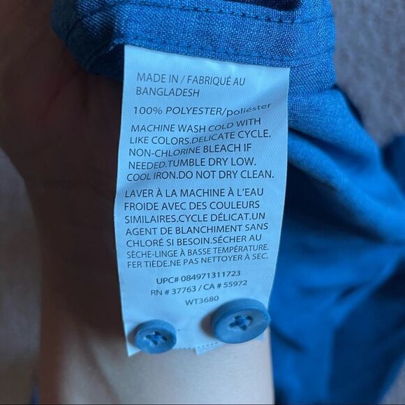 NWT cafe luna blue Mens xl dress shirt - Picture 5 of 6